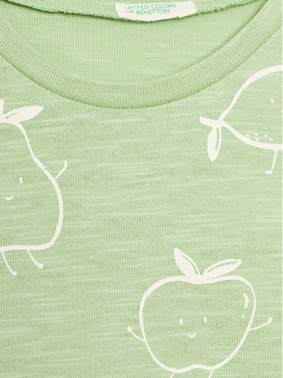 United Colors Of Benetton United Colors Of Benetton Tričko 3F93A102L Zelená Relaxed Fit