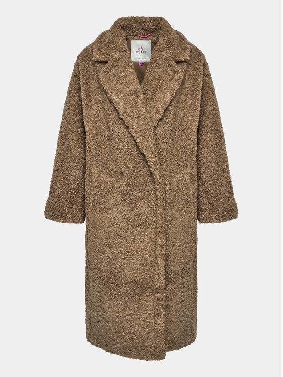 Deha Deha Cappotto in shearling D93551 Marrone Regular Fit