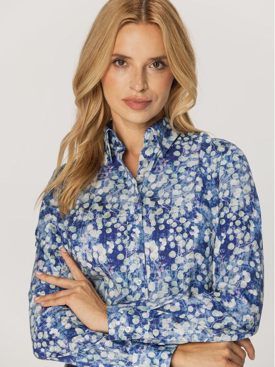 Willsoor Willsoor Koszula 61379 Niebieski Close Fit