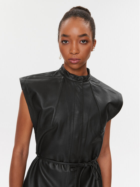 Bruuns Bazaar Bruuns Bazaar Bőr ruha Eytelia Kanza BBW3583 Fekete Regular Fit