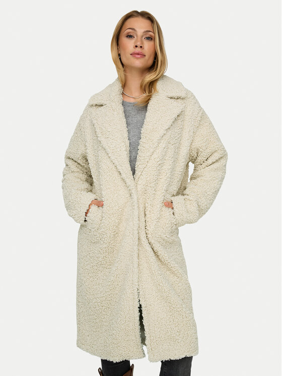 ONLY ONLY Kunstfellmantel Catalina 15322420 Beige Regular Fit