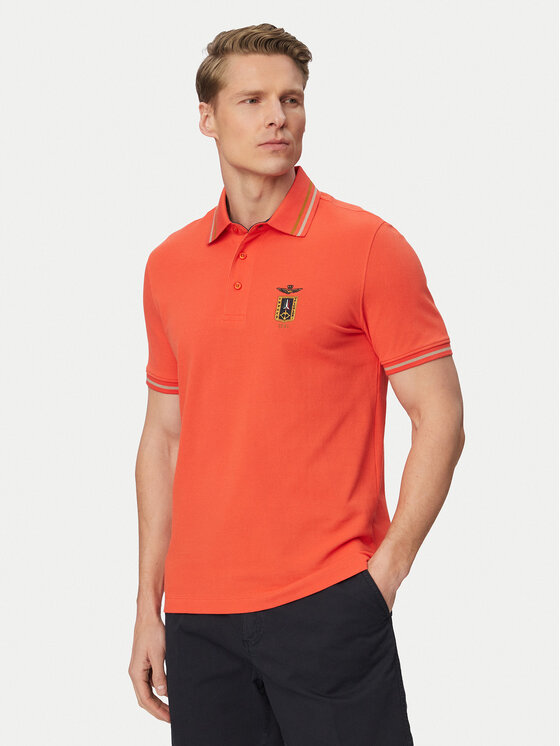 Aeronautica Militare Tricou polo 261PO1914UP00403 Roșu Regular Fit