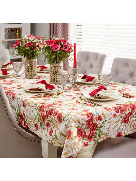 Roseberry Home Roseberry Home Obrus Poppy Czerwony
