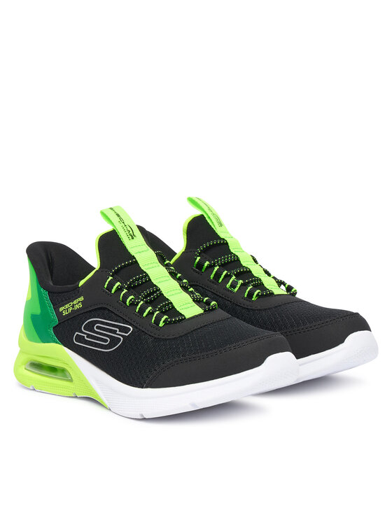 Skechers Skechers Сникърси MICROSPEC MAX - BRISK-STRIPE 403890L/BKLM Черен
