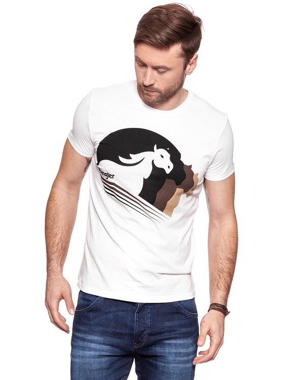 Wrangler Wrangler T-shirt GRAPHIC TEE Bianco Regular Fit