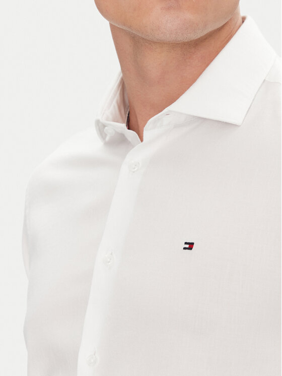 Tommy Hilfiger Tommy Hilfiger Košeľa MW0MW39282 Biela Slim Fit