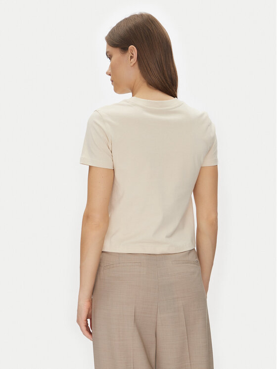 Calvin Klein Jeans Calvin Klein Jeans T-shirt Monologo Baby Tee J20J223113 Beige Slim Fit