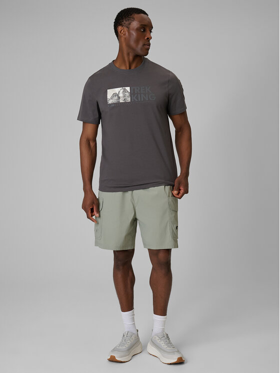 4F 4F Szorty sportowe TREKKING Khaki Regular Fit
