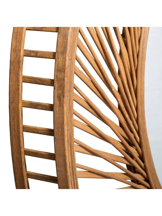 MIAhome MIAhome Lustro okrągłe bambusowe 72 cm Brązowy