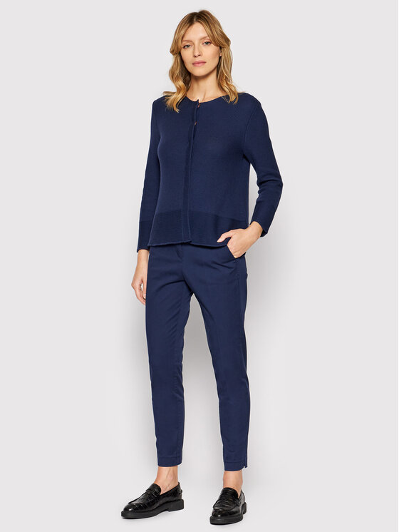 Sisley Pantaloni chino 4BYW55AH6 Blu scuro Slim Fit • Modivo.it