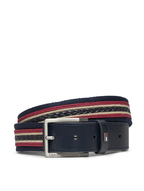 Tommy Hilfiger Vīriešu josta Oliver Webbing 3.5 AM0AM12049 Tumši zils