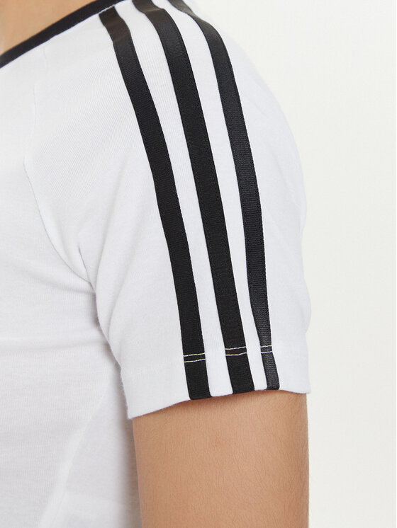 adidas adidas Tričko 3-Stripes Baby IP0662 Biela Slim Fit