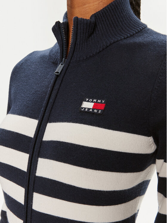 Tommy Jeans Tommy Jeans Úpletové šaty DW0DW18476 Tmavomodrá Slim Fit