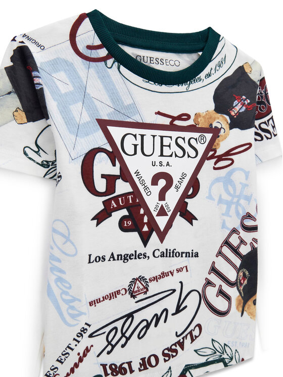 Guess Guess Blúzka N6YI22 K3878 Biela Regular Fit