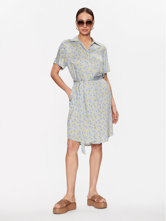 United Colors Of Benetton United Colors Of Benetton Rochie de zi 4JUZDV04D Albastru Regular Fit