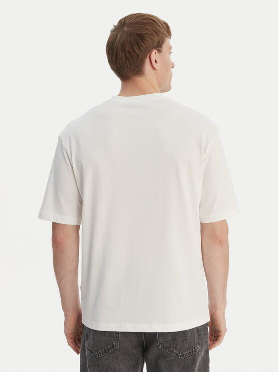 HUGO HUGO Tričko Delel_RB 50564572 Biela Relaxed Fit