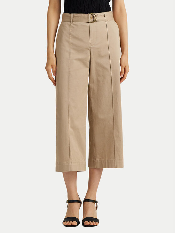 LAUREN RALPH LAUREN Culottes nohavice 200876606004 Béžová Wide Leg