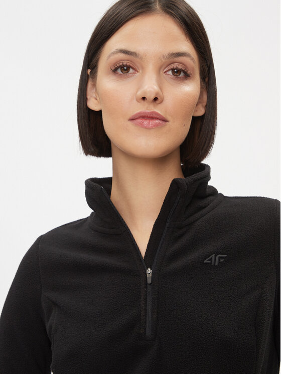 4F 4F Termo bielizeň vrchné diely 4FAW23UFLEF031 Čierna Slim Fit