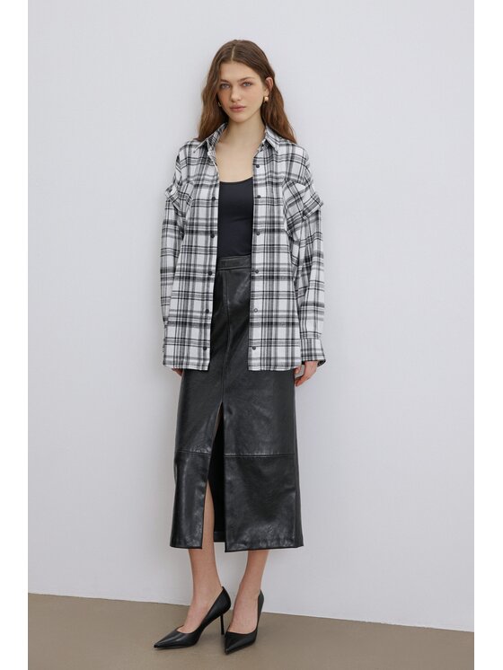 Estro Estro Camicia ER00119330 Bianco Loose Fit