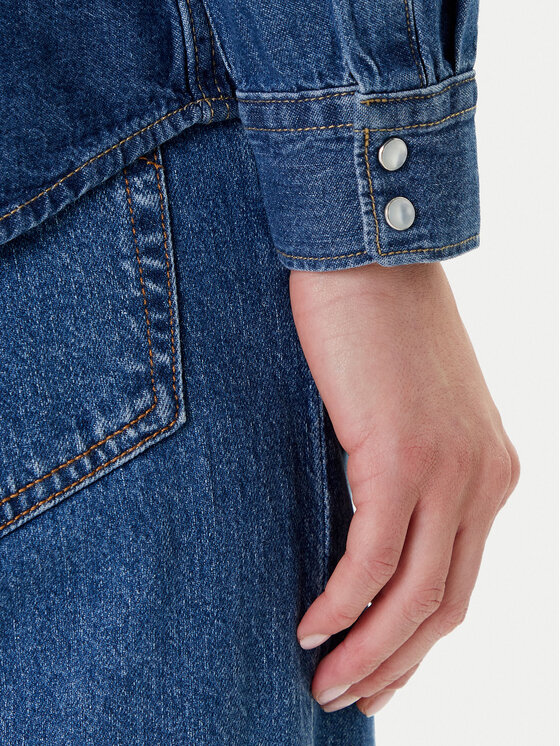 United Colors Of Benetton United Colors Of Benetton Koszula jeansowa 5RZKDQ06T Niebieski Regular Fit