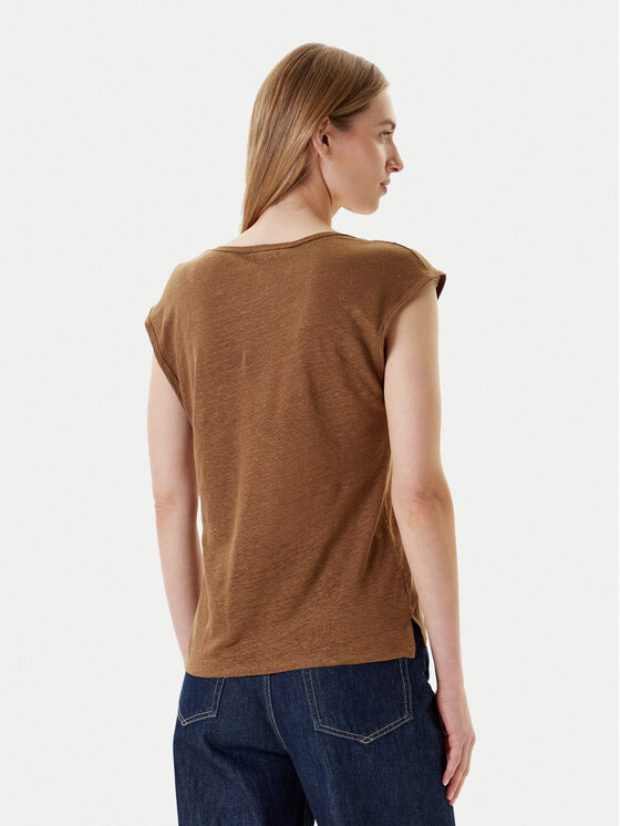 United Colors Of Benetton United Colors Of Benetton T-särk 37UJE16B1 Pruun Regular Fit