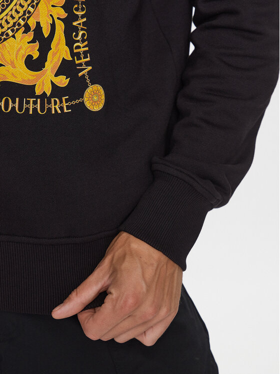 Versace Jeans Couture Versace Jeans Couture Majica dugih rukava 75GAIF07 Crna Regular Fit