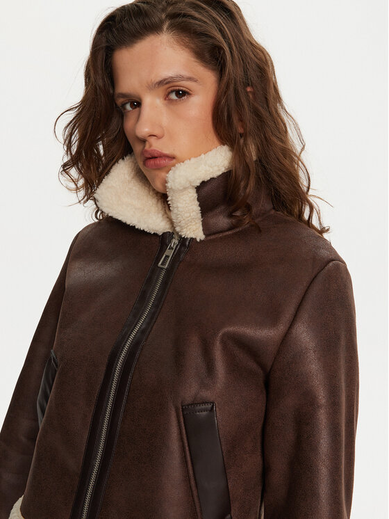 ONLY ONLY Jacke aus Kunstleder Betty 15322046 Braun Regular Fit