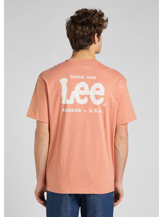 Lee Lee T-shirt LOGO LOOSE TEE Arancione Regular Fit