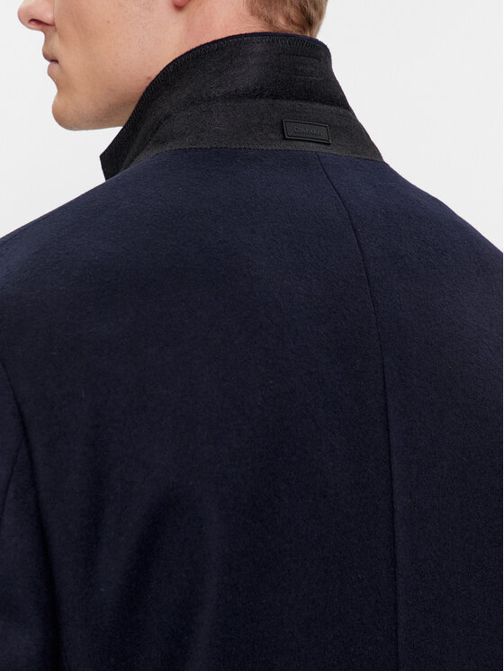 Calvin Klein Calvin Klein Вълнено палто K10K110462 Тъмносин Regular Fit