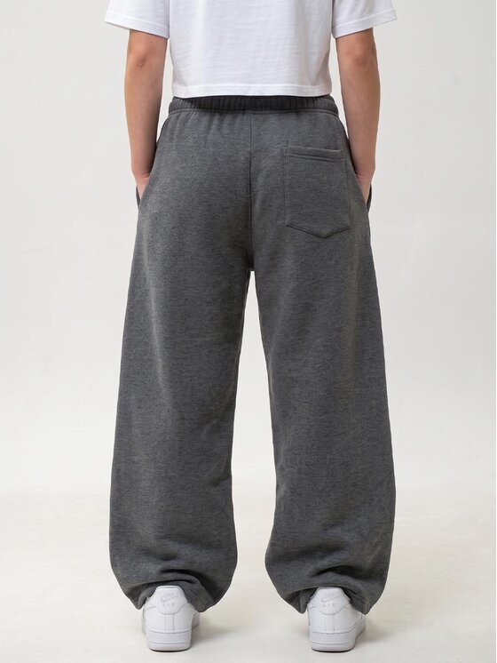 Jigga Wear Jigga Wear Spodnie dresowe Szerokie 133098 Szary ciemny Regular Fit