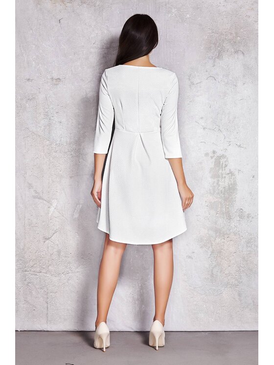 Infinite You Infinite You Sukienka codzienna M024 Kremowy Basic Fit