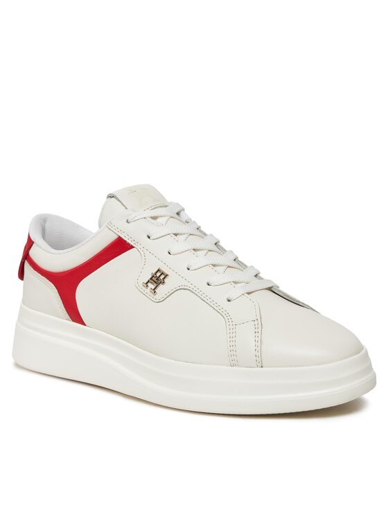 Tommy Hilfiger Tommy Hilfiger Laisvalaikio batai Pointy Court Sneaker FW0FW07460 Écru