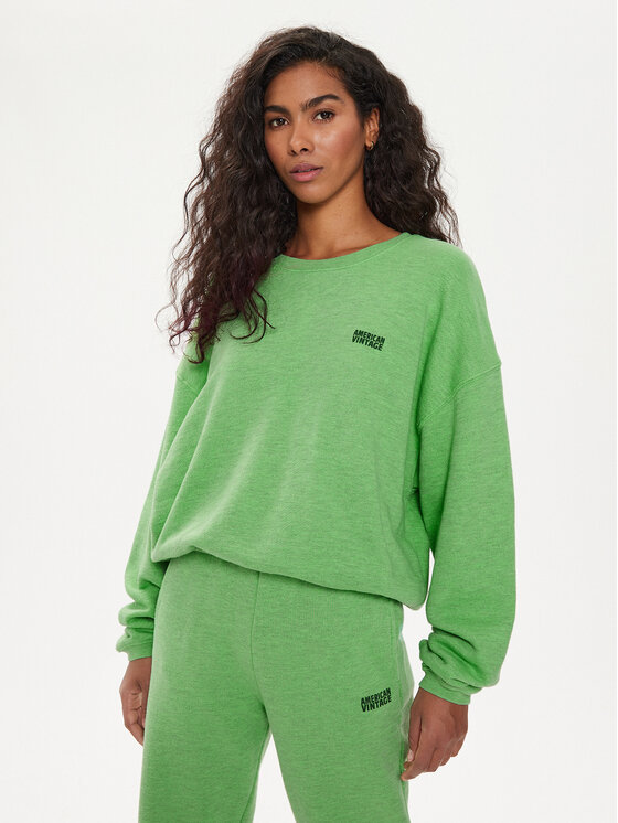 American Vintage Sweatshirt Doven DOV03BE24 Grun Regular Fit Modivo