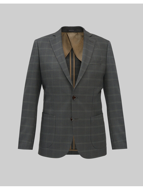 Borgio Borgio Marynarka locri_z Zielony Slim Fit