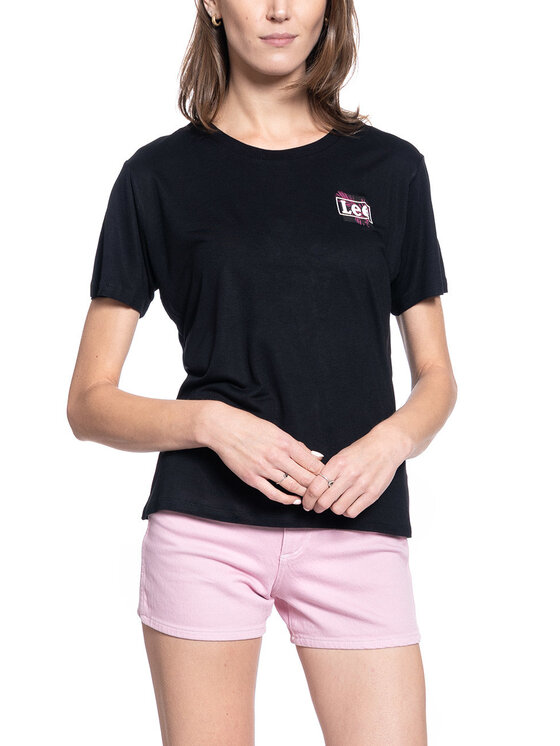 Lee Lee T-Shirt RELAXED FIT Czarny Slim Fit