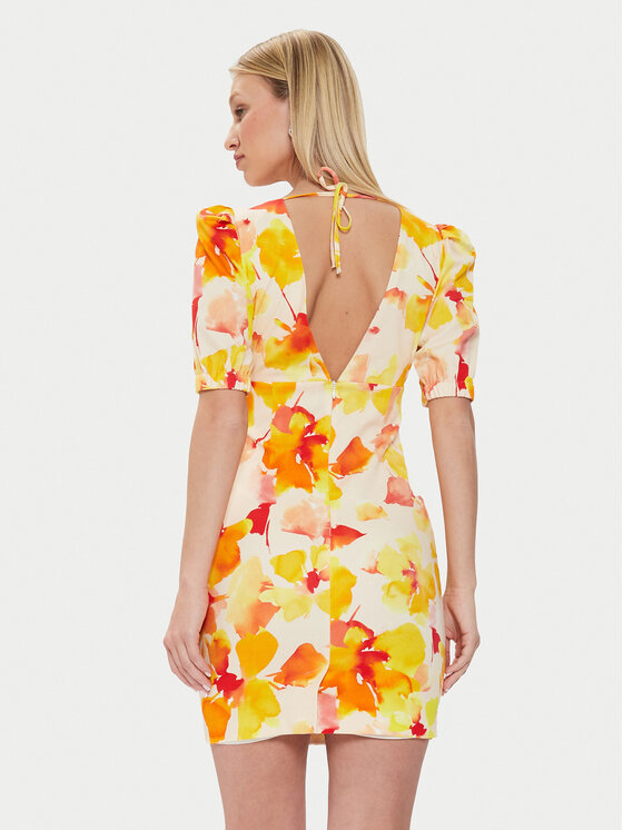 Morgan Morgan Poletna obleka 241-RAMIN.F Rumena Slim Fit