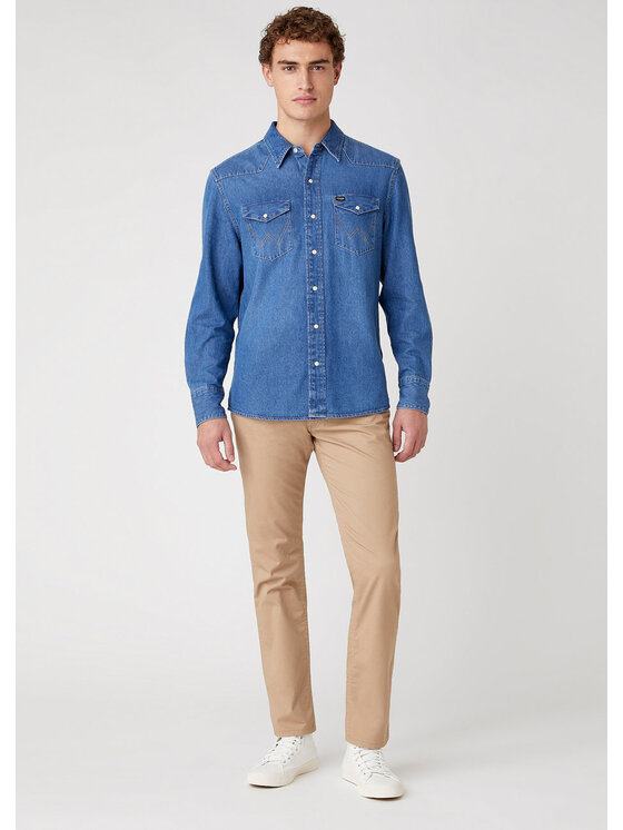 Wrangler Wrangler Koszula 27MW Niebieski Regular Fit
