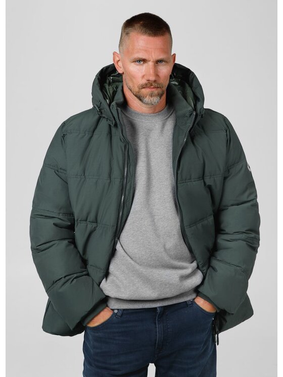 PITBULL PITBULL Kurtka zimowa męska z kapturem Duncan XXL Zielony Regular Fit