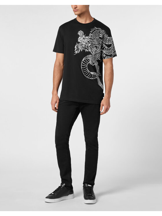 PHILIPP PLEIN PHILIPP PLEIN Tričko 11645 Čierna Regular Fit
