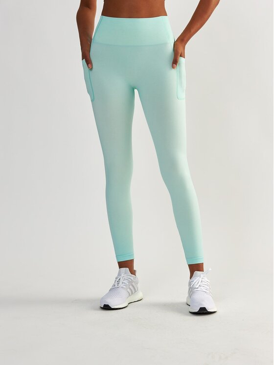 BeShaped BeShaped Legginsy z Kieszeniami Lift Me Up Zielony Shaping Fit