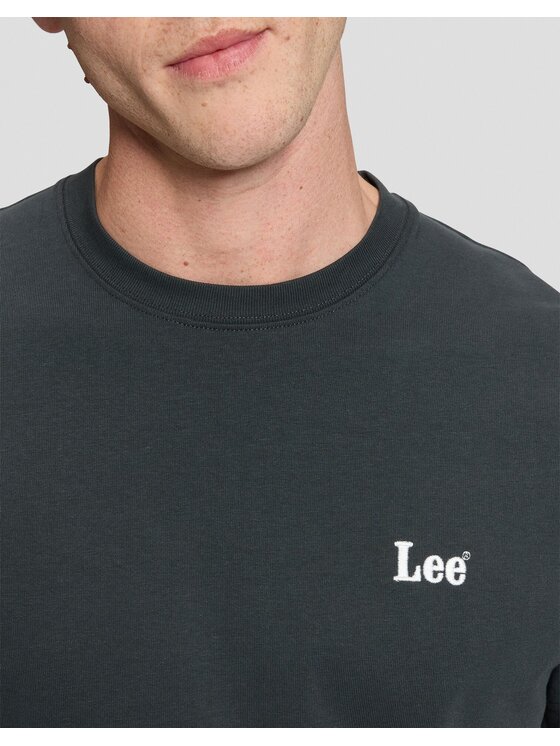 Lee Lee T-Shirt SS SMALL LOGO TEE Czarny Relaxed Fit