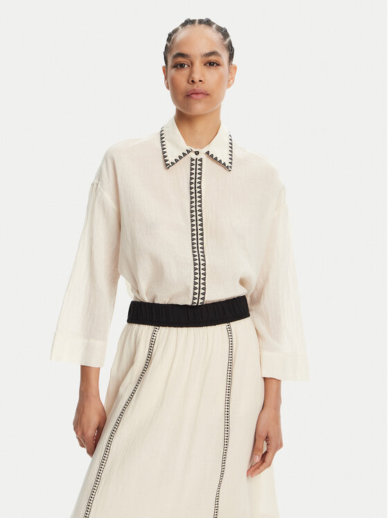 Devotion TWINS Košeľa Gaia 025.001G Écru Regular Fit
