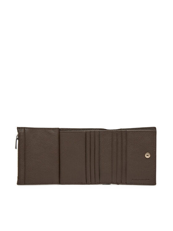 Calvin Klein Calvin Klein Velika moška denarnica Micropebble Comp Trifold W Coin LV04D1034G Rjava