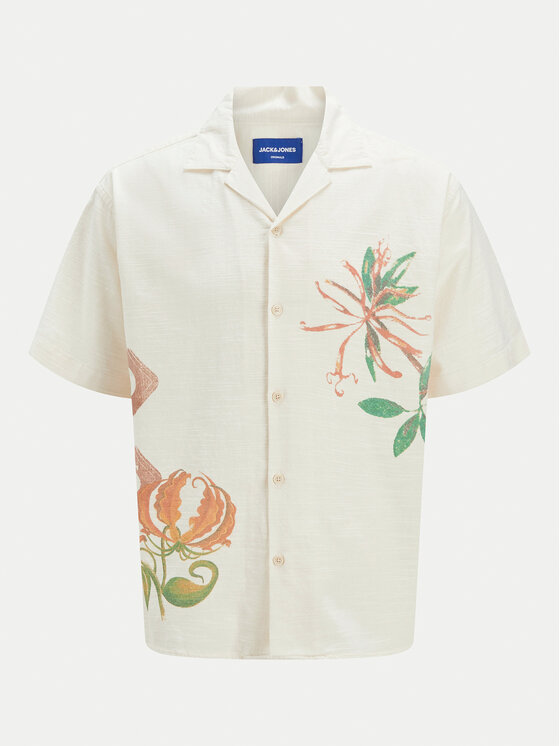 Jack&Jones Jack&Jones Marškiniai Luke 12271108 Écru Relaxed Fit