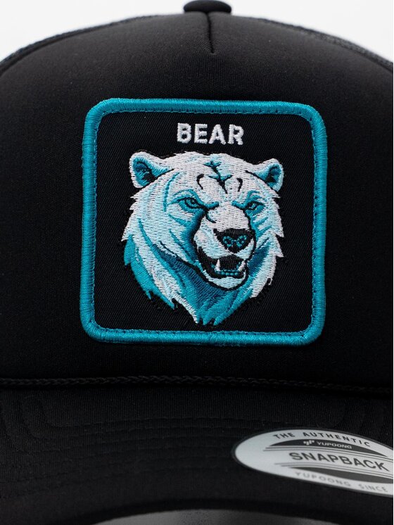 MyStars MyStars Czapka z daszkiem z Niedzwiedziem Miś Polar Bear Czarny