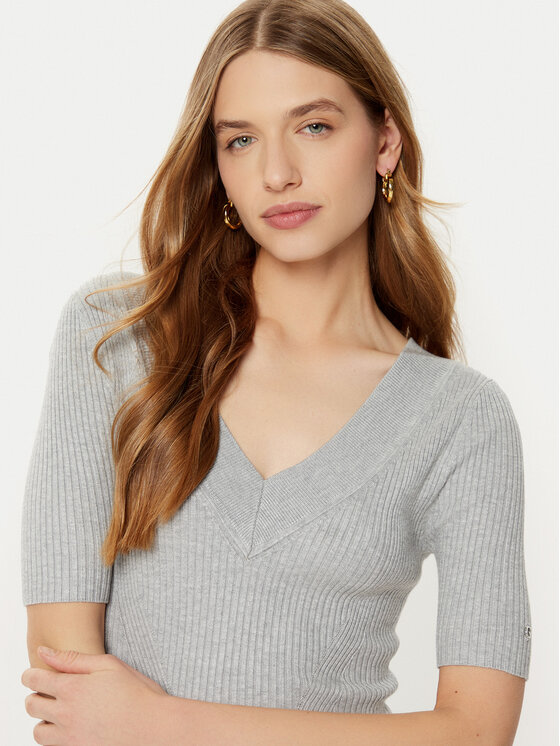 Guess Guess Rochie tricotată W5RK11 Z2V62 Gri Bodycon Fit
