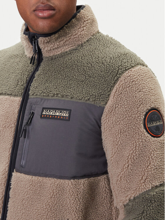 Napapijri Napapijri Fleecejacke Yupik NP0A4GNT Grün Regular Fit