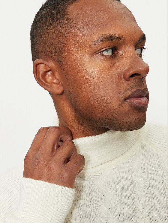 Hechter Paris Hechter Paris Rollkragenpullover 65019 142814 Écru Regular Fit