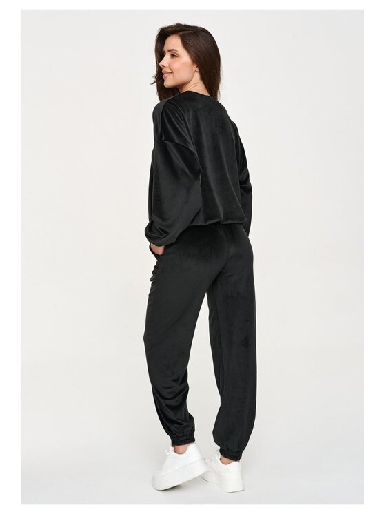 Makadamia Makadamia Dres M954 Czarny Regular Fit