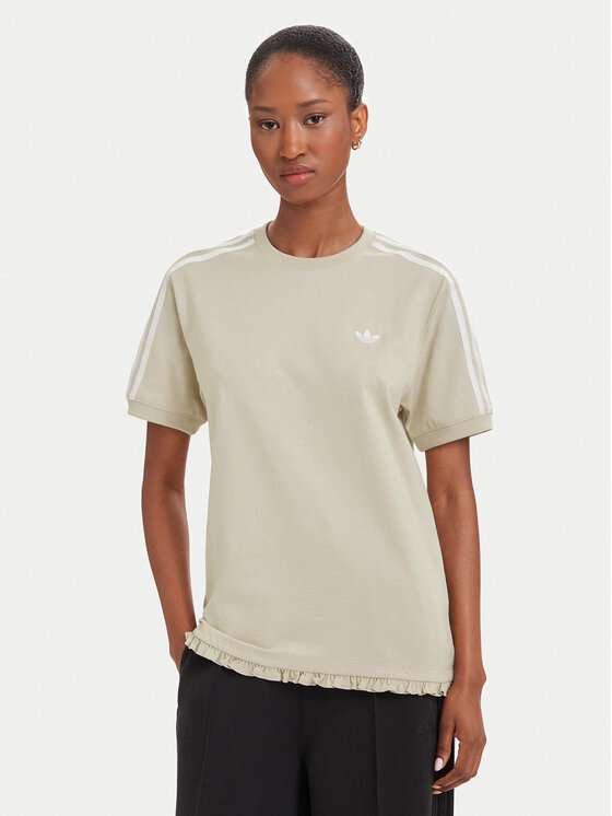 adidas Tricou Pleated 3S LG4315 Bej Regular Fit